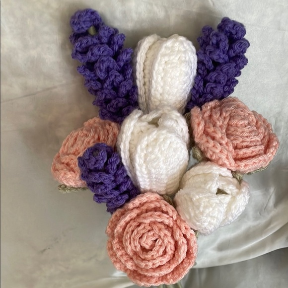 Handmade Crochet Flower Bouquet - Picture 2 of 4